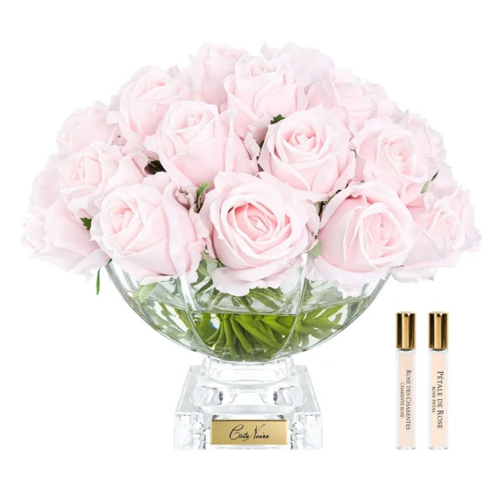 Perfumowane róże w szkle French Pink | Côte Noire