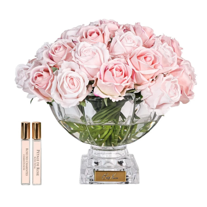 Perfumowane róże Mixed Pink w szkle Côte Noire