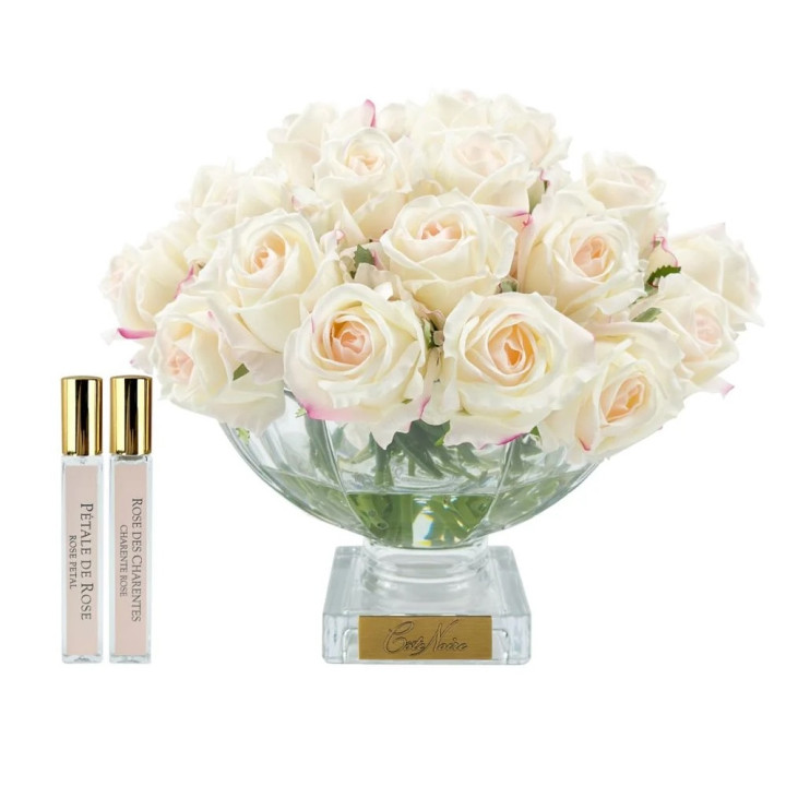 Perfumowane róże Blush Pink w szkle | Côte Noire