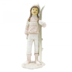 Figurka dziewczynki z nartami