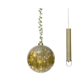 Podświetlana bombka szklana LED złota 19 cm