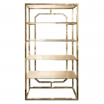 Efektowny regał w złotym kolorze