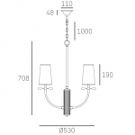 Złota lampa wisząca BOW