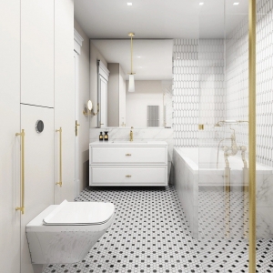 Złota lampa wisząca BOW