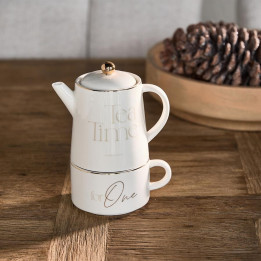 Zestaw do herbaty Tea Time For One Rivièra Maison – dzbanek z filiżanką