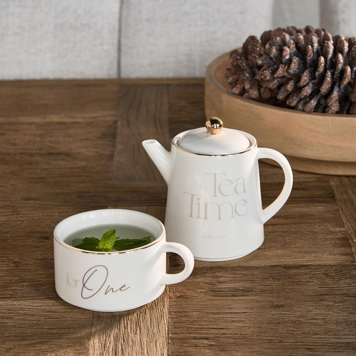 Zestaw do herbaty Tea Time For One Rivièra Maison – dzbanek z filiżanką