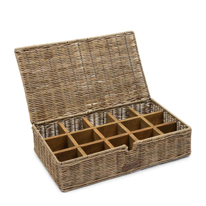 Rustic Rattan Tea Time Tea Box | Rivièra Maison