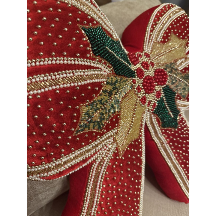 Poduszka świąteczna Rouge de Noël 38 × 38 cm