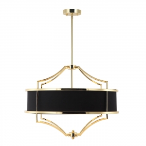 Lampa wisząca Stesso Gold Nero M