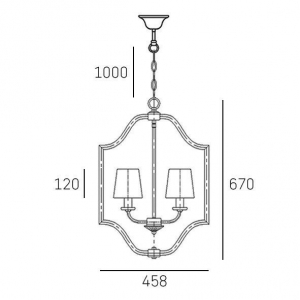 Lampa wisząca New York srebrna