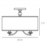 Złoty plafon ABU DHABI biały abażur