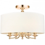 Złoty plafon ABU DHABI biały abażur