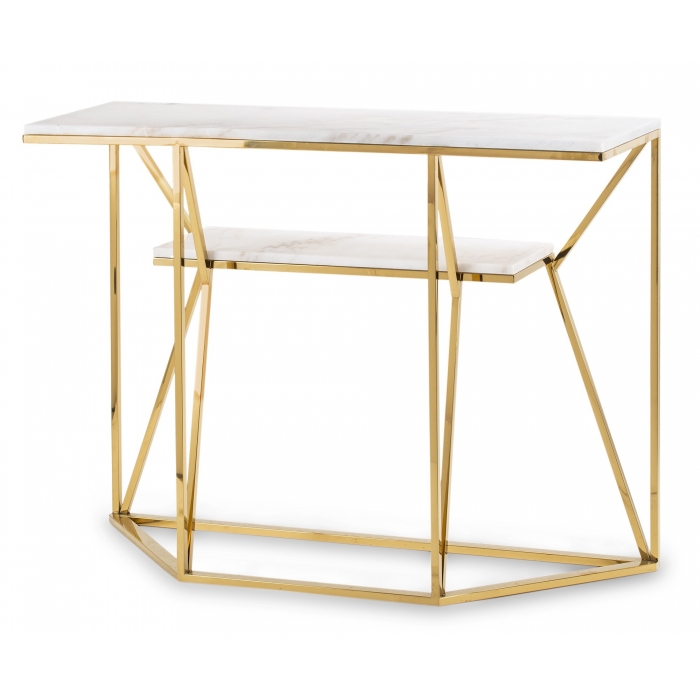 Złota konsola w nowoczesnym stylu