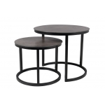 Czarna ława okrągła 50cm