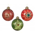 Elegancka bombka czerwona zielona