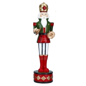 Figurka świąteczna Dziadek do Orzechów z talerzami, 26 cm