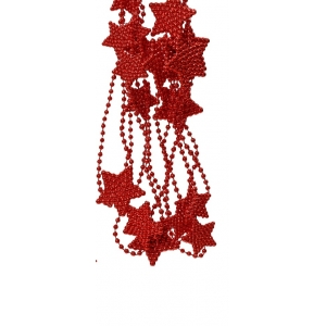 Świąteczna girlanda z czerwonymi gwiazdkami – 270 cm