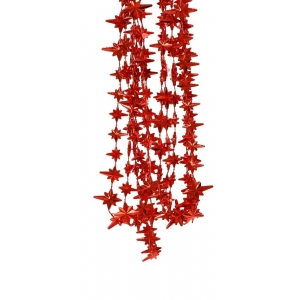 Girlanda świąteczna z czerwonymi gwiazdkami – 270 cm