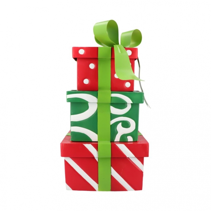 Metalowa dekoracja świąteczna – Stos prezentów
