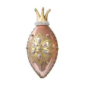 Różowa bombka korona z ornamentami