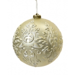 Złota bombka z motywem ornamentowym