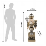 Figurka dziadka do orzechów 120 cm w złoto-srebrnej odsłonie