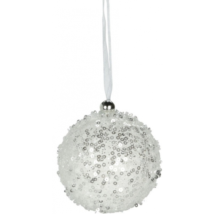 copy of Biała bombka cekinowa