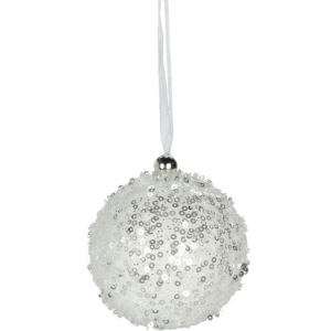 copy of Biała bombka cekinowa