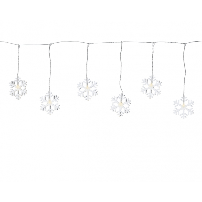 Świąteczna kurtyna świetlna LED w kształcie śnieżynek – 7 LED
