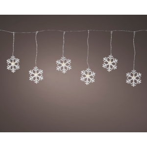 Świąteczna kurtyna świetlna LED w kształcie śnieżynek – 7 LED