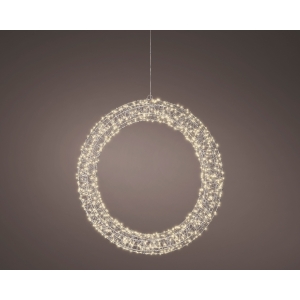 Metalowa dekoracja świetlna "Wianek" - 720 LED, ciepła biel