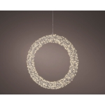 Metalowa dekoracja świetlna "Wianek" - 720 LED, ciepła biel