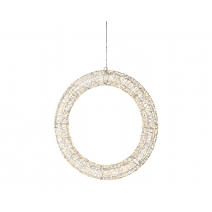 Metalowa dekoracja świetlna "Wianek" - 720 LED, ciepła biel